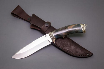 Нож Скиф, ст.VG-10,литье,стаб.орех( кап)