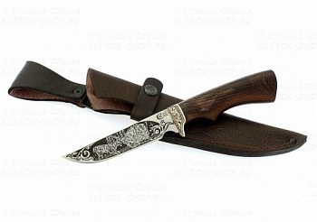 Нож Пластун,кован.ст.,95х18,венги,литье