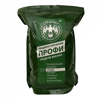 Рацион питания ПРОФИ меню СРЕДА