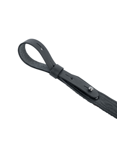 Ремень погонный с против. стропой с регулировкой / кожа / чёрный