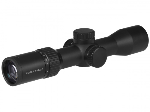 Прицел Gaut Amber 2-8х36, сетка 27, подстветка красная, 30мм,  1/2 МОА