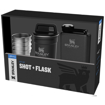 Посуда STANLEY Adventure Набор стопок 0,59ML+ Фляга 0,23L Черный (10-01883-035)