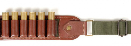 Патронташ открытый на 24 патрона (12-16 кбр) "Тайга" / Коричневый /