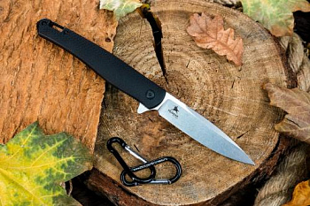 Нож HUSSAR VG-10 SW G10-BH (Stonewash, G10 Black Handle) складной