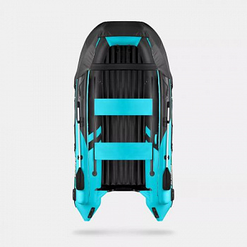 Лодка "GLADIATOR" Е350 PRO №CNGLD251216J222 черный-бирюзовый зеленый