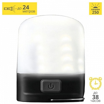 Фонарь LR10 Кемпинг HIGH Black CRI90 4500K Magnetic 250 Люменов 24м 38ч