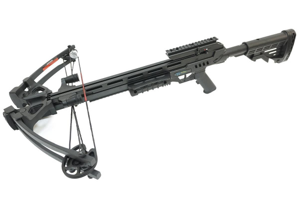 Арбалет блочный Man Kung XB52, black,4 стрелы, воск,прицел 4х32,ремень,кивер,натяжитель