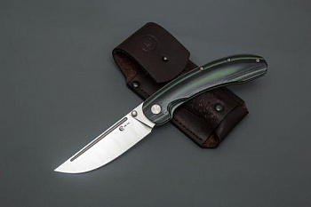 Нож Тунгус, складной ст.VG10, рук.G10 (черно-зеленая)