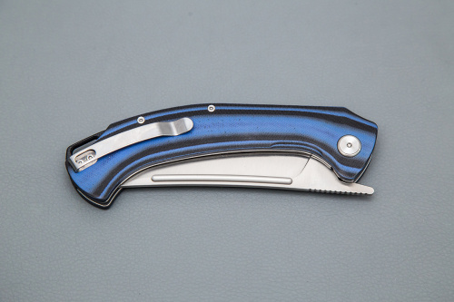 Нож Узбекский, складной ст.VG10 рук.G10 (черно-синяя)