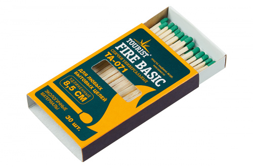 Спички универсальные FIRE BASIC (TA-071), 8,5 см, 30 шт., «Tourist»