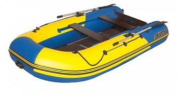 Лодка Пилот М-330 желто-синяя+дно