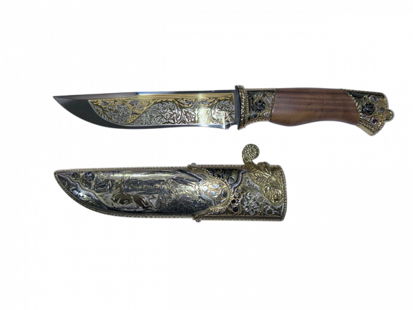 Нож сувен."Охотник"ЭИ-107(Волки)