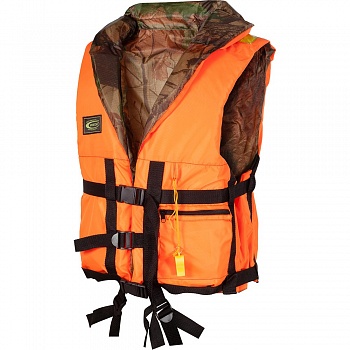 ЖИЛЕТ СПАСАТЕЛЬНЫЙ "ПР" ДВУСТОРОННИЙ, ОРАНЖЕВЫЙ/ЛЕС