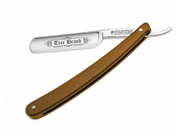 Бритва опасная Rasiermesser Tree Brand 5/8 рукоять коричневая BK140509