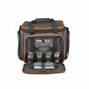 Сумка для пикника KYODA на 4 персоны TWPB-3475N286. Металлическая посуда, изотер