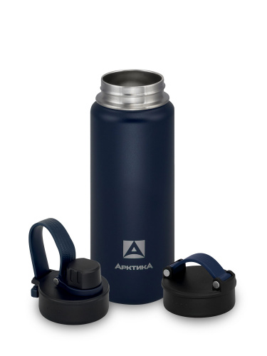 Термос "Арктика" 708-530S синий ( с доп пробкой  с питьевой системой)