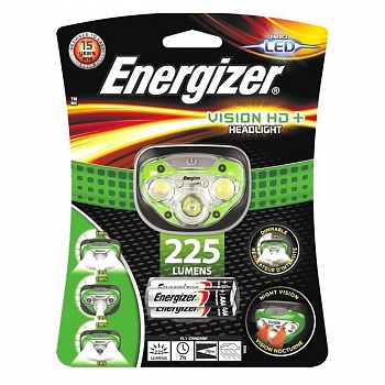 Фонарь Energizer  налобный Headlight "Vision HD+" (3хR03 в компл.), tray 316384