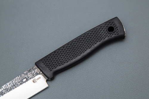 Нож Кайман, ст.Х12МФ, след ковки, рук. Elastron (черный)