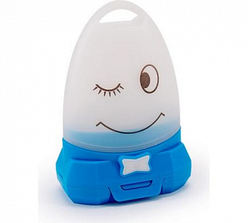 Фонарь ЯРКИЙ ЛУЧ LT-5 "Хитрюля" голубой мини-кемпинг, белый LED 3 реж. +RGB, крю