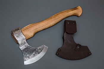 Топор "Катран" кован. ст. У8, рукоять из ценных пород дерева