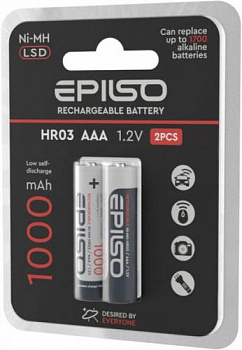 Аккумулятор EPILSO HR03/AAA 1000mAh 2BC 1.2V LSD (2/20/200)