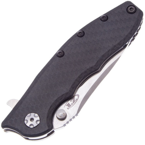 Нож K0562CF складной, CMP-20CV, черная рукоять карбон/титан