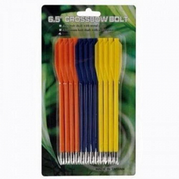 Дротики Man Kung для арбалета-пистолета, 3 цвета, пластик, 6,5" (16,5 см) (12шт)