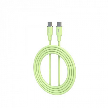 Кабель EPILSO EPD-C1040, USB-С вилка - USB-C вилка,  1 м, 60Вт, светло-зелёный (