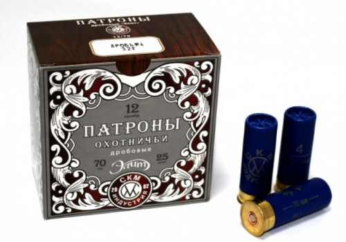 Патрон к.12х70 №4 СКМ 32гр п.Импорт Элит  1уп/25шт