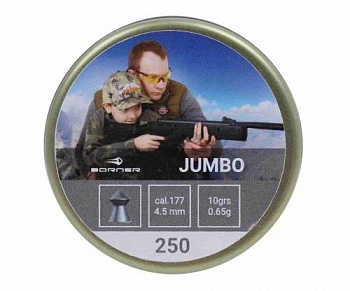 Пуля пневм. Borner "Jumbo",  4,5 (250 шт.) 0,65гр.