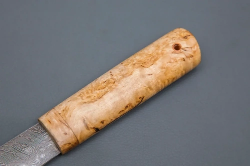 Нож Северный Средний, дам.ст.кованный дол,карельская береза