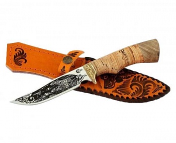 Нож Юнкер, 65х13,литье,бер.,гравировка