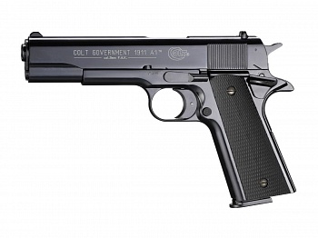 Пистолет пневм. Colt Government 1911 A1 (чёрн. с чёрн. пласт. накладками)