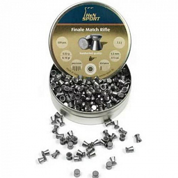 Пульки HN Finale Match винтовочные кал. 4,5мм, 0,53г (500 шт./бан.)