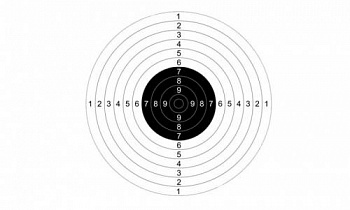 Мишень №9 для пневматических пистолетов 10 м (50 шт/уп)