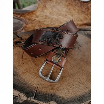 РЕМЕНЬ ПОЯСНОЙ (КОРИЧНЕВЫЙ, МЕДВЕДЬ)