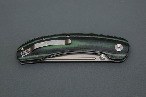 Нож Тунгус, складной ст.VG10, рук.G10 (черно-зеленая)