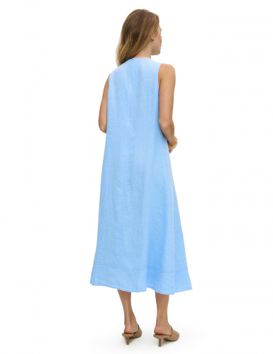 ПЛАТЬЕ NORVEG LINEN  ЖЕНСКОЕ PLUS SIZE ЦВЕТ ГОЛУБОЙ,