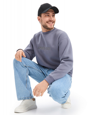 СВИТШОТ NORVEG COTTON СЕРЫЙ