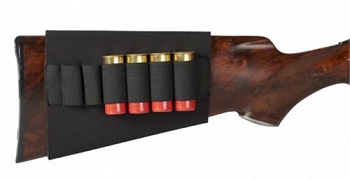 Патронташ на приклад Shotgun cartridge holder f/stock Black f/6 bullets
