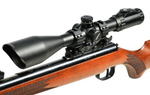 Кронштейн UTG Weaver для призмы 9-11мм с наклоном, 2 упора отдачи и 4 прижимных