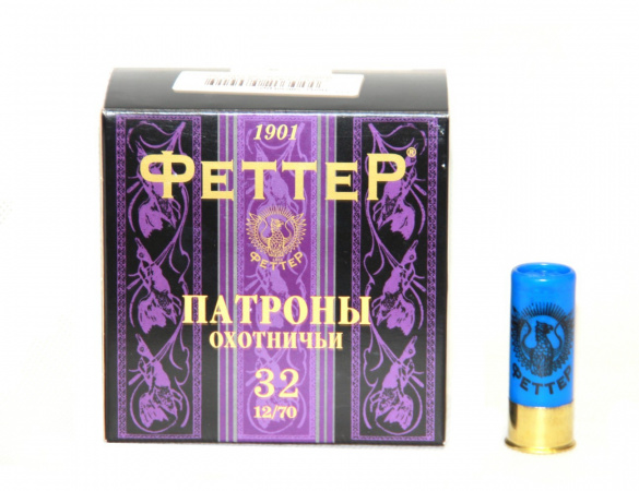 Патрон к.12х70 №4 ФЕТТЕР 32гр Пыж-контейнер 1уп/25шт