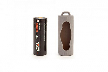 Аккум. ЯРКИЙ ЛУЧ YLP SA2650 26650 Li-Ion 3.7В 5000mAh c защитой + силикон. кейс