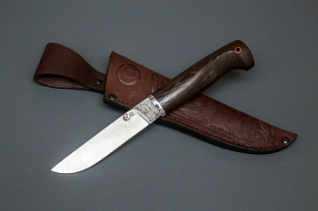 Нож Финский,кован.ст.,95х18,граб,литье