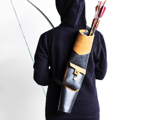 Колчан заспинный (кожа)