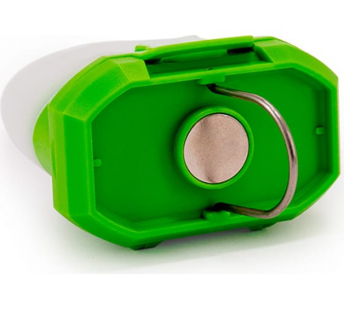 Фонарь ЯРКИЙ ЛУЧ LT-5 "Хитрюля" салатовый мини-кемпинг, белый LED 3 реж. +RGB, к