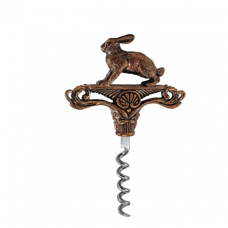 Штопор "Заяц" медный с черн.