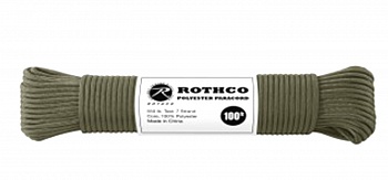 ШНУР POLYESTER PARACORD 100 FT / OLIVE DRAB код ROTHCO 30800