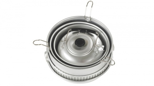 Походный набор посуды EASY CAMP  2 кастрюли, чайник, сковорода,