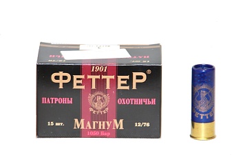 Патрон к.12х76 №0 ФЕТТЕР 42-44гр Пыж-контейнер 1уп/15шт